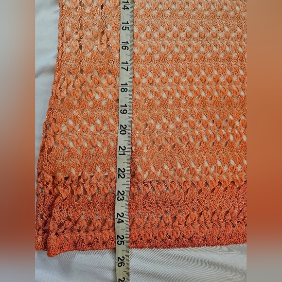 Notations Womens Orange Ombre Short Sleeve Top With Separate Tank Top Size Large - Picture 7 of 7